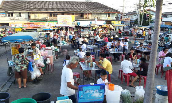 Night markets are popular in Thailand.